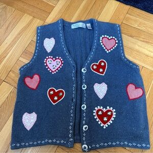 Karen Scott Blue Knit Sweater Vest